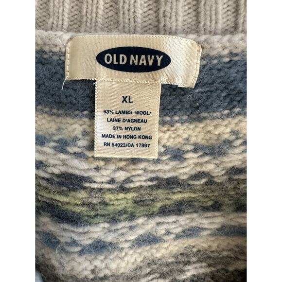 Vintage OLD NAVY 63% lambswool blue knit pullover Women’s sweater size XL - Picture 5 of 5